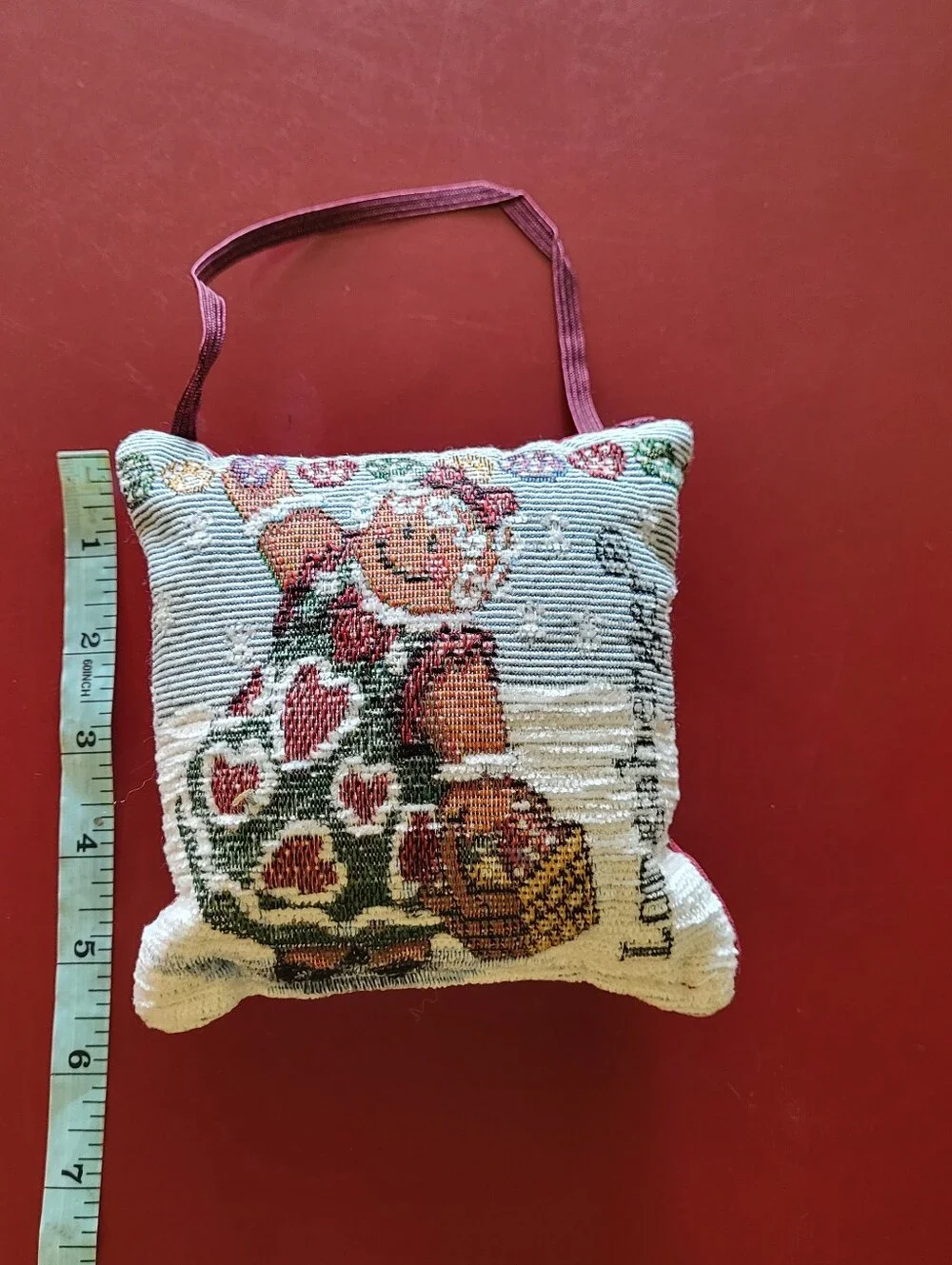 NEW Longaberger Christmas Gingerbread Girl Pillow Door Knob Hanger Plush